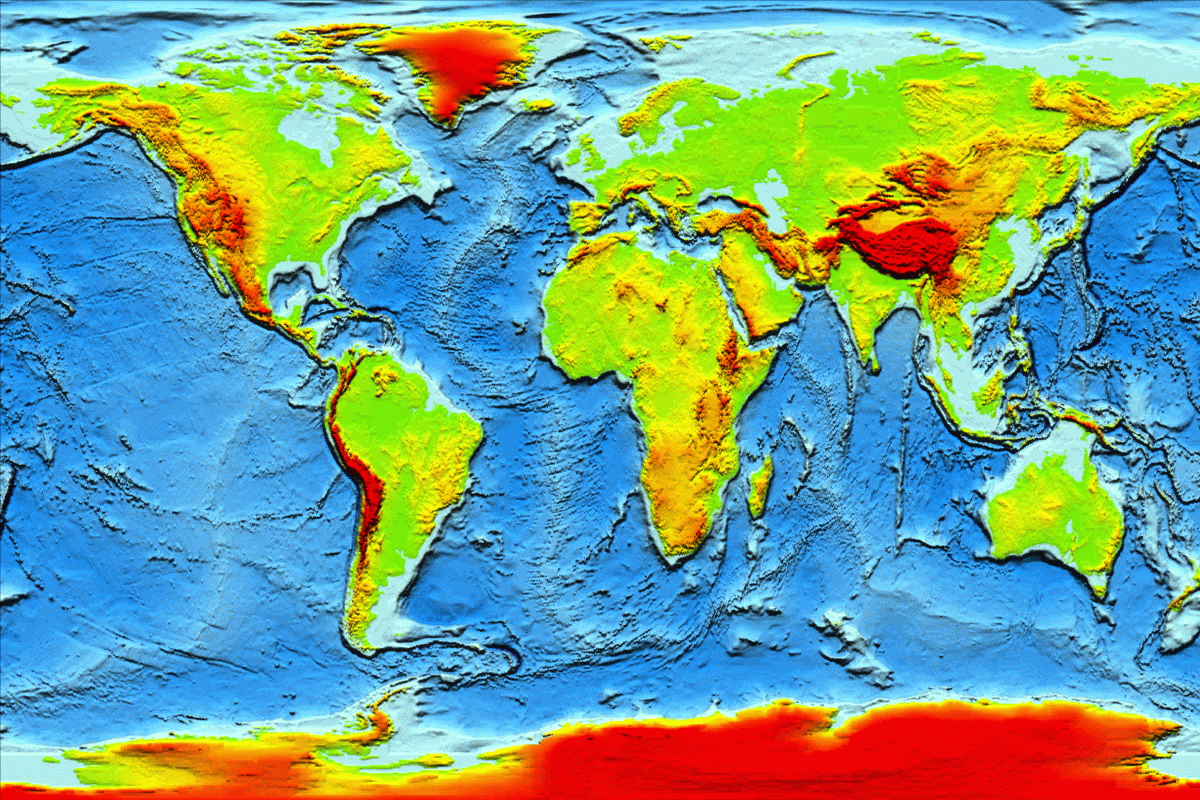 Earth topography image