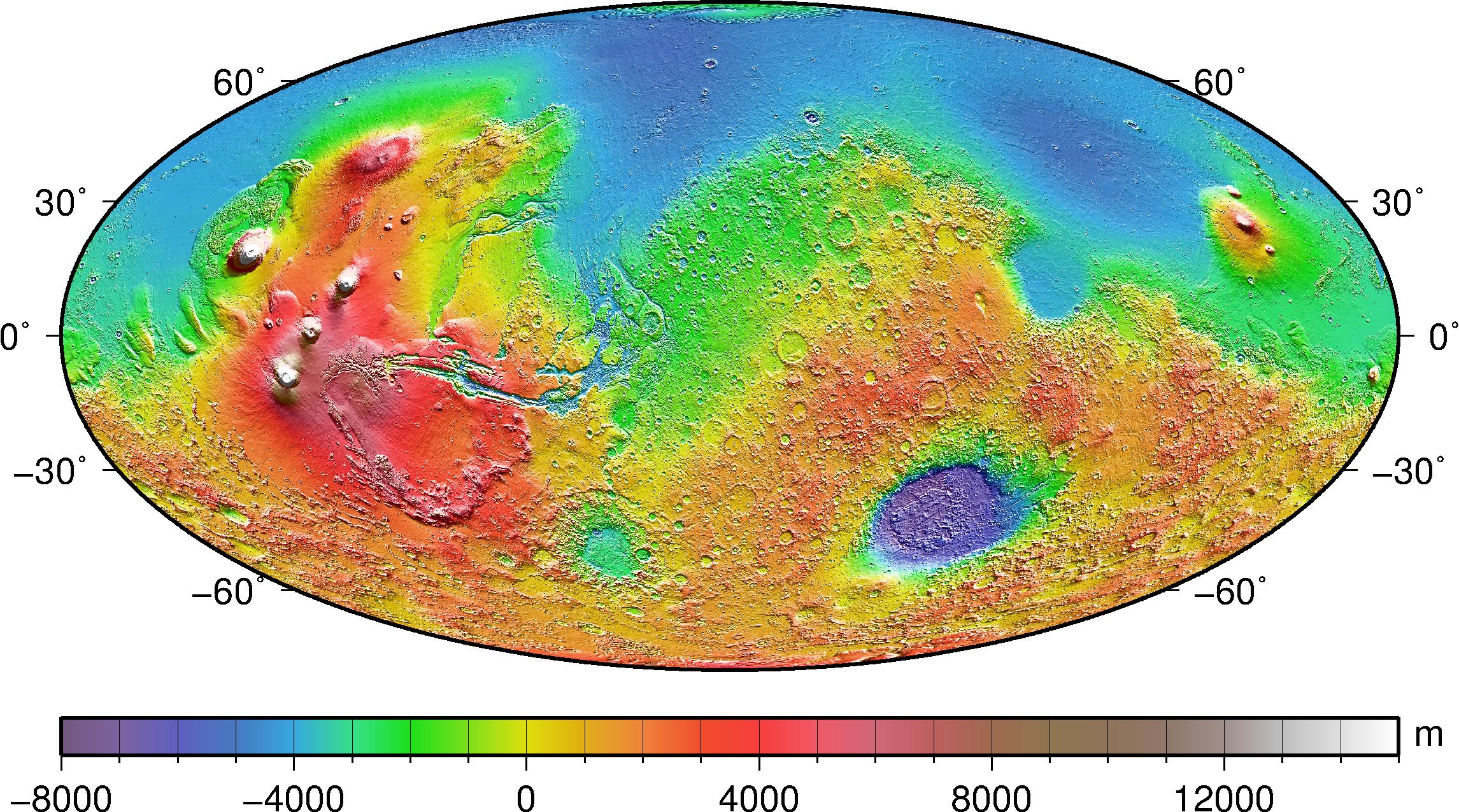 Mars Map With Scale