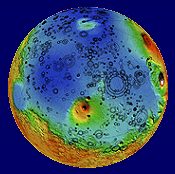 Mars impact basin map figure