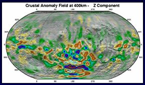 Mars crustal magnetic anomaly map