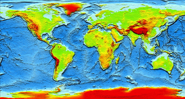 Earth topography image