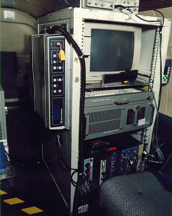 Close up of the data system and acquisition electronics