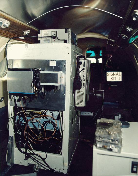 back of the electronics rack and GPS receiver
