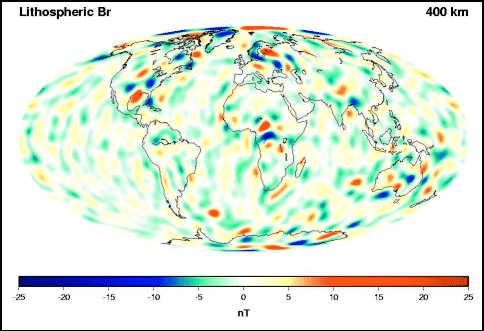 Map of Earth crustal field anomalies