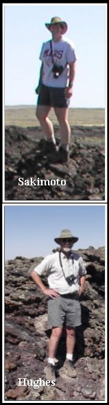 pictures of Sakimoto and Hughes in the field