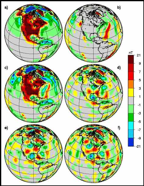 Earth magnetic anomaly maps
