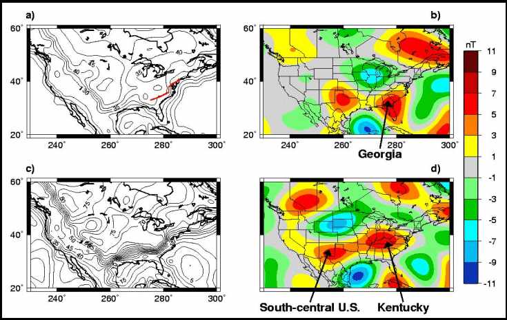 US magnetic anomaly map