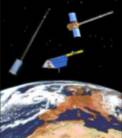 image: 3 satellites around the Earth