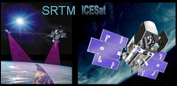 SRTM and ICESat satellites