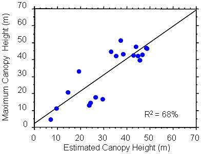 plot of canopy height measurement