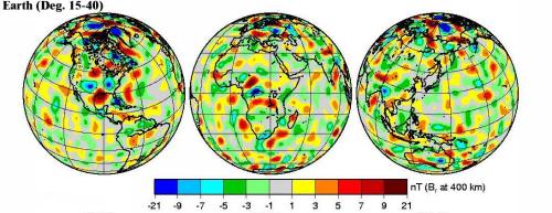 Earth's Magnetic Fields (400km)