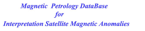 [Magnetic Petrology Database]